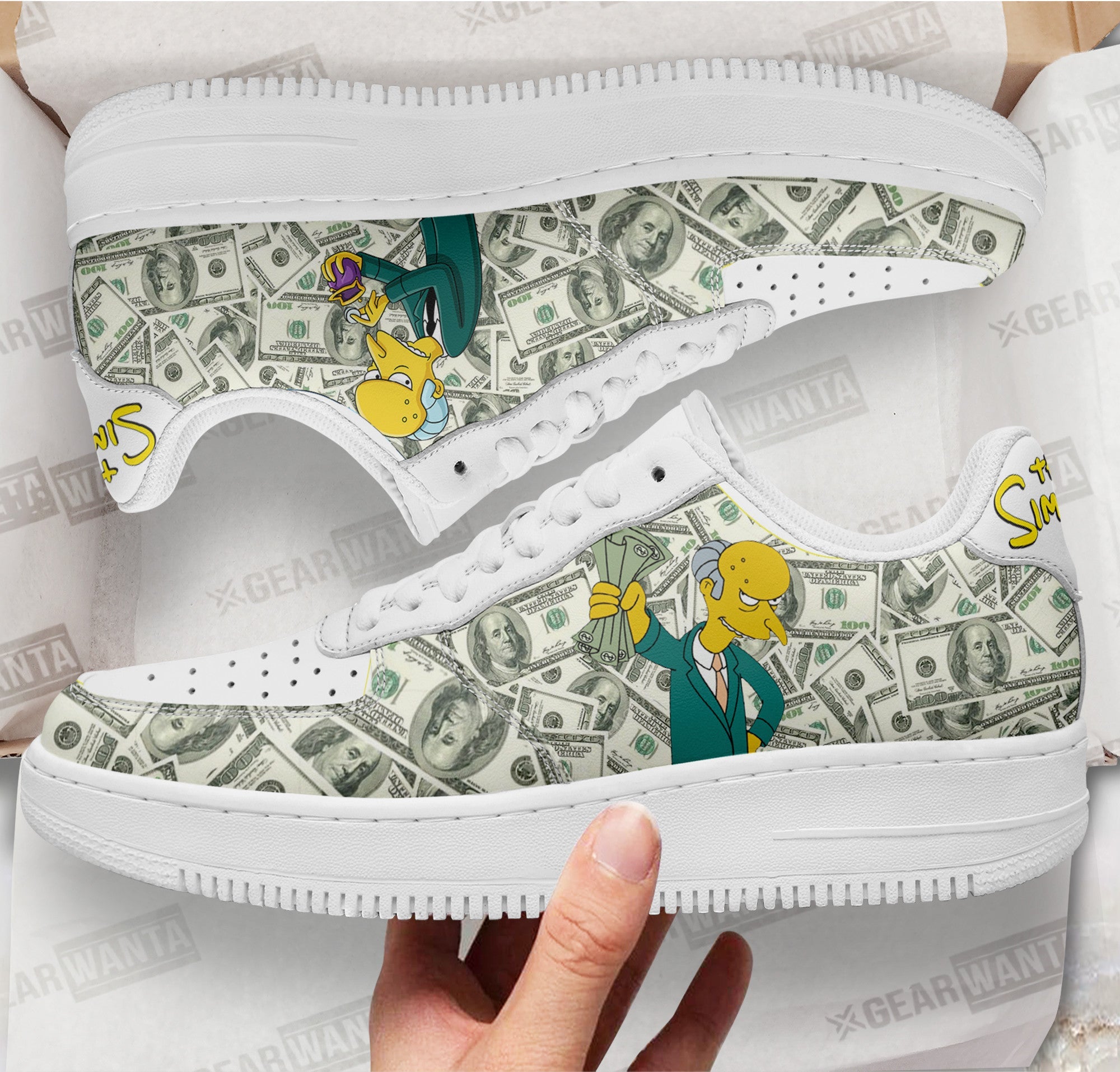 Mr.Burns Air Sneakers Custom Simpson Cartoon Shoes