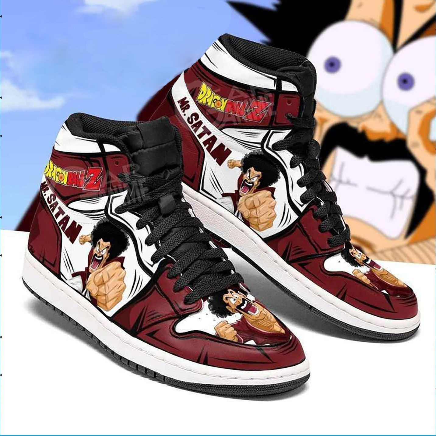 Mr.Satan Dragon Ball Super Dragon Ball Z Anime 11 High Top Air Jordan Sneaker, Air Jordan Hightop