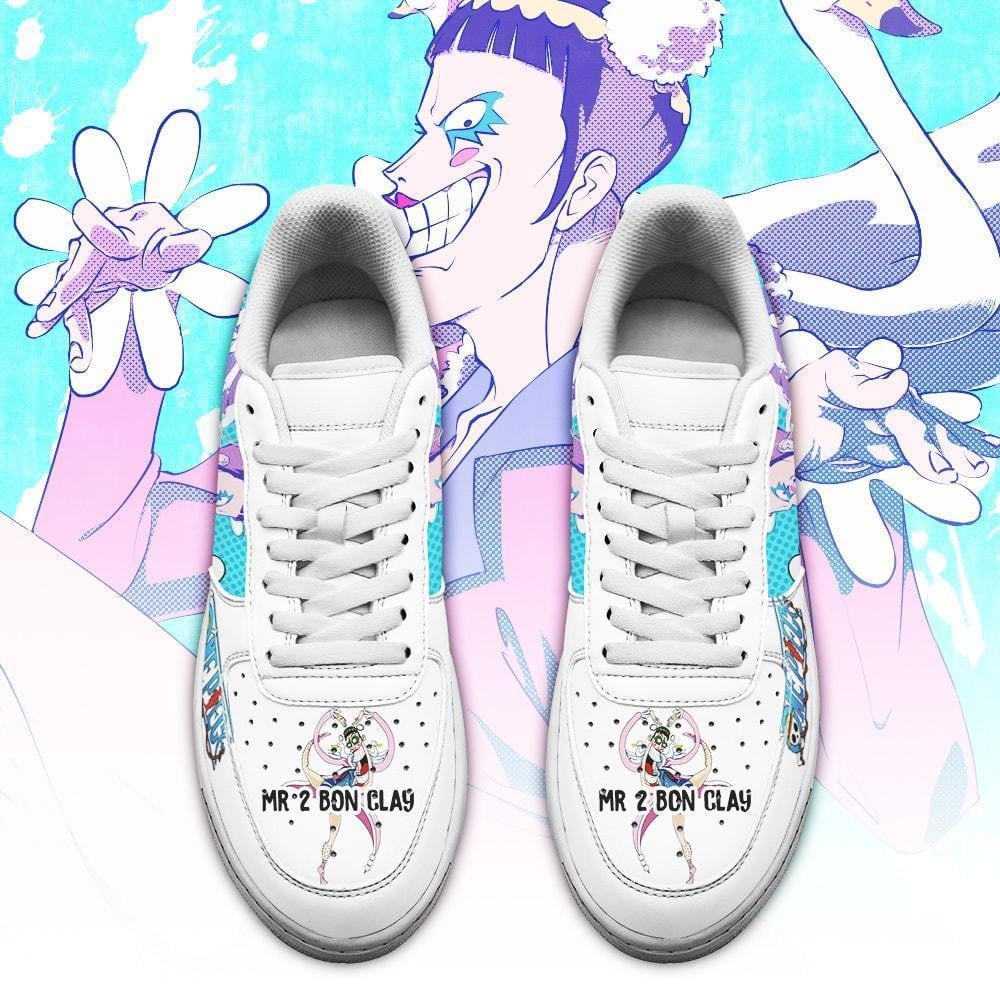 Mr 2 Bon Clay Air Sneakers Custom Anime One Piece Shoes
