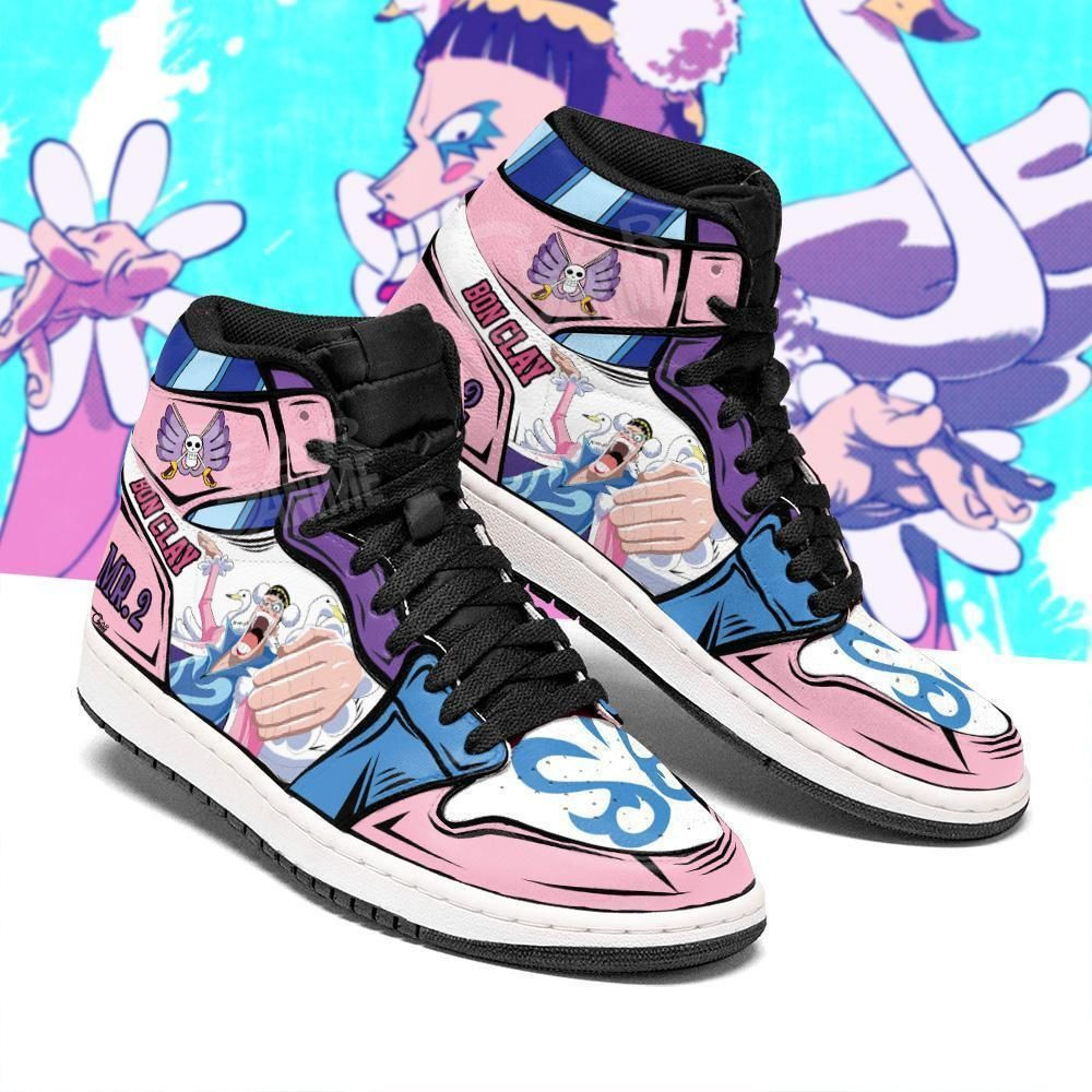 Mr 2 Bon Clay Sneakers One Piece Anime High Top Air Jordan Sneaker, Air Jordan Hightop