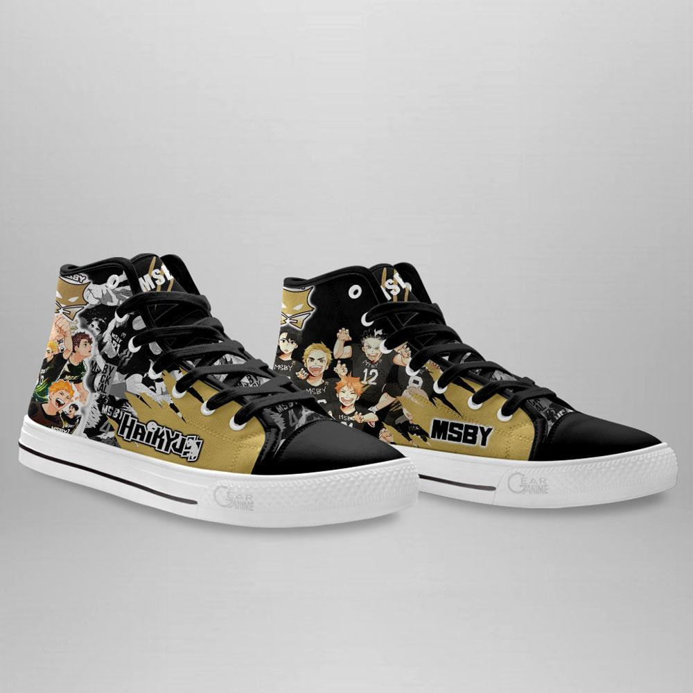 MSBY Black Jackal High Top Shoes Custom Manga Anime Haikyuu Sneakers