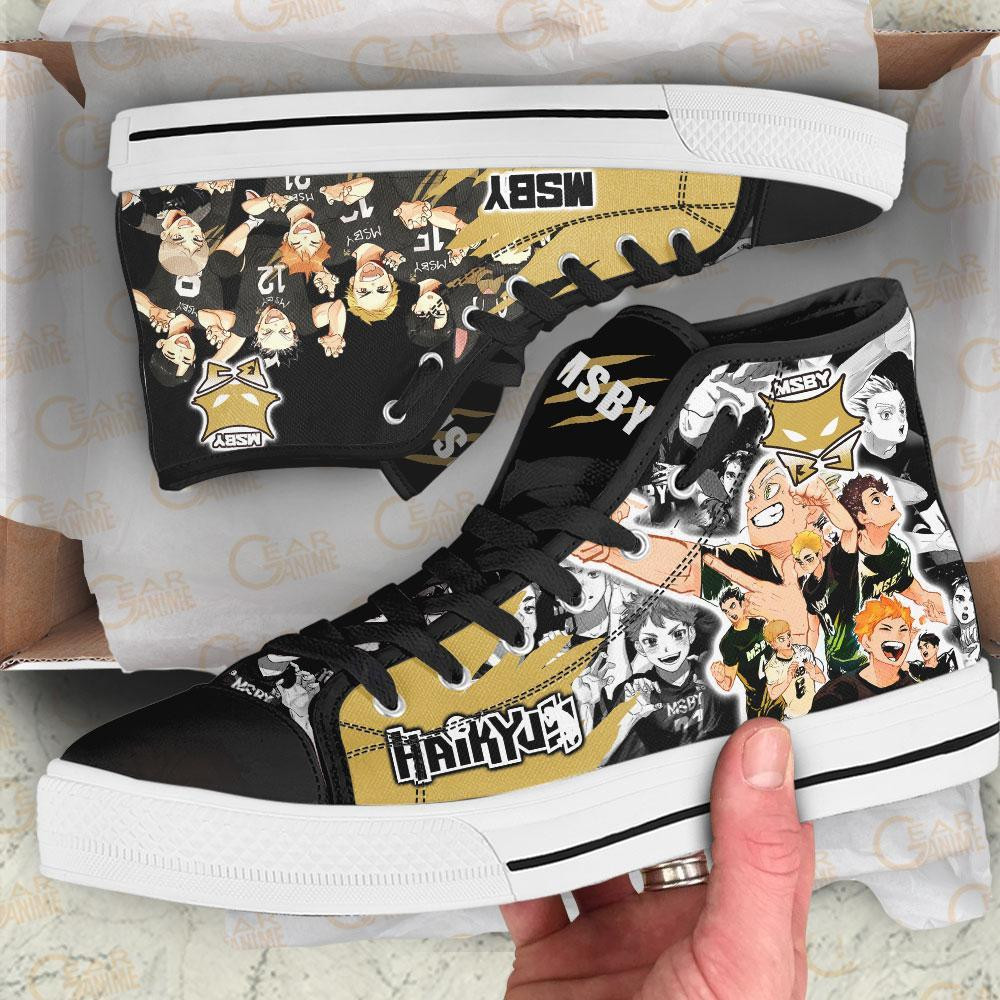 MSBY Black Jackal High Top Shoes Custom Manga Anime Haikyuu Sneakers