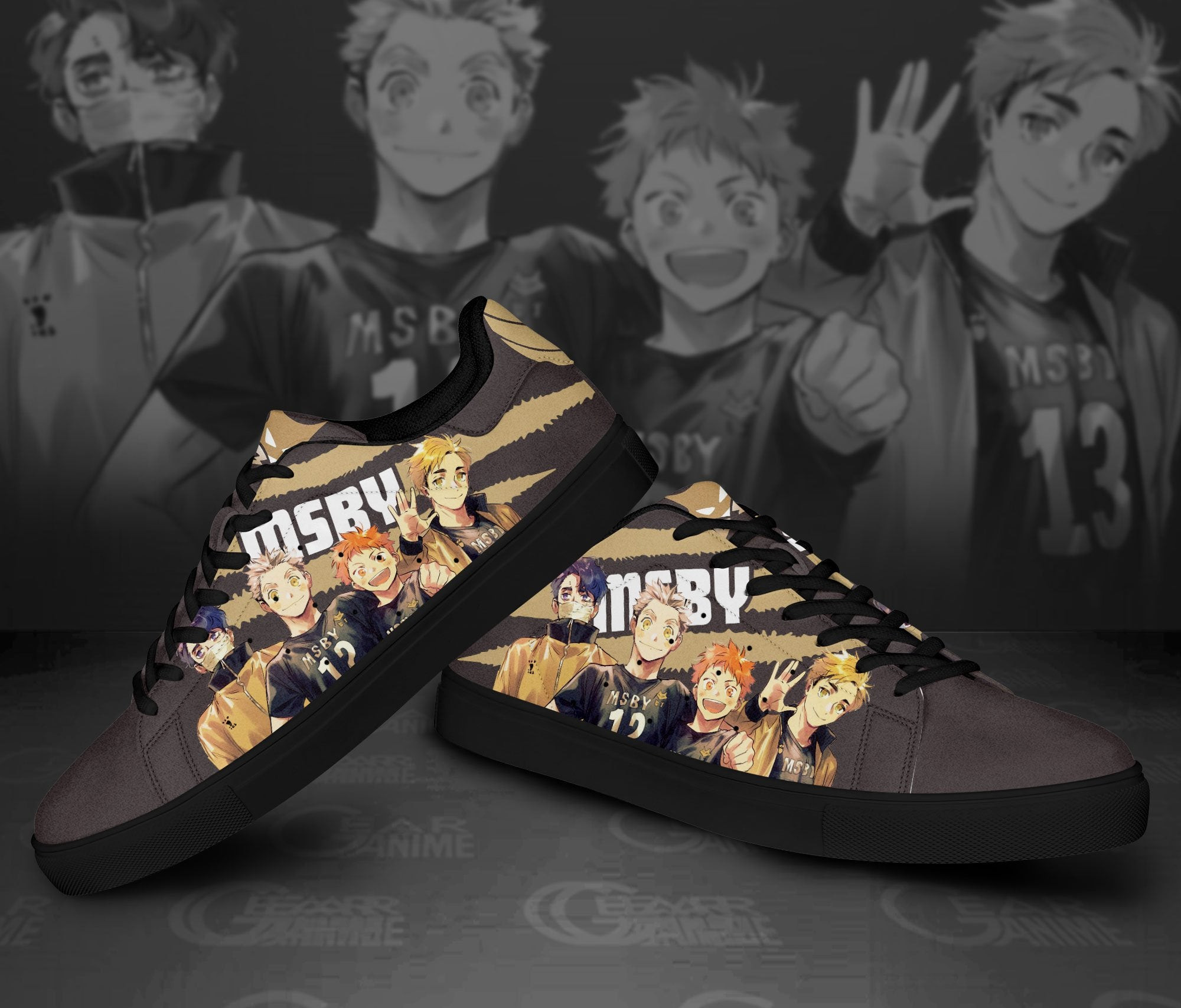 MSBY Black Jackal Skate Shoes Custom Haikyu!! Anime Shoes