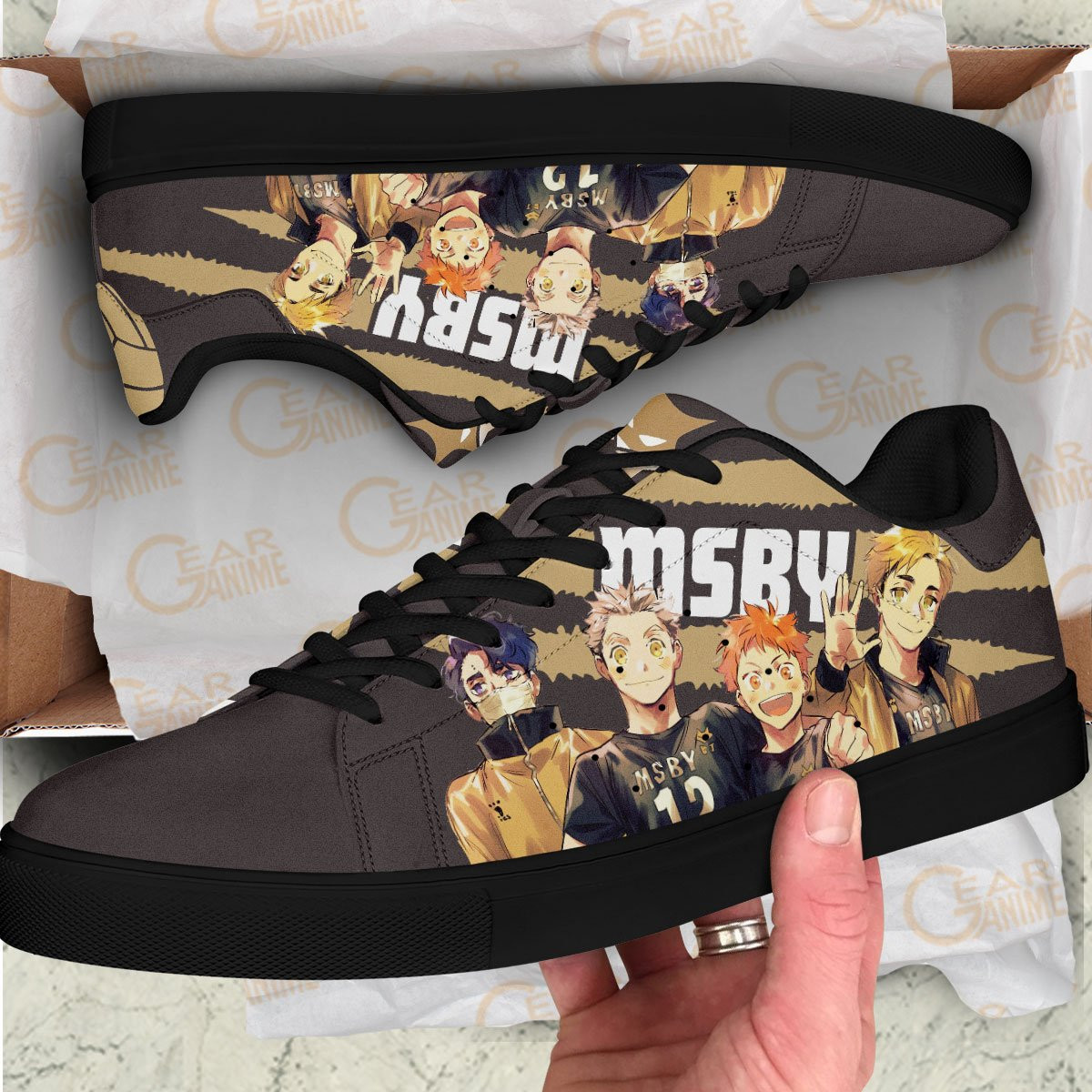 MSBY Black Jackal Skate Shoes Custom Haikyu!! Anime Shoes