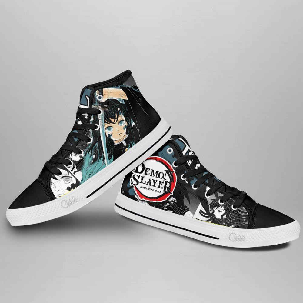 Muichiro High Top Shoes Custom Anime Demon Slayer Sneakers
