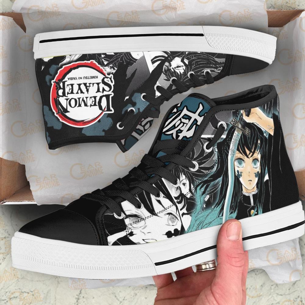 Muichiro High Top Shoes Custom Anime Demon Slayer Sneakers