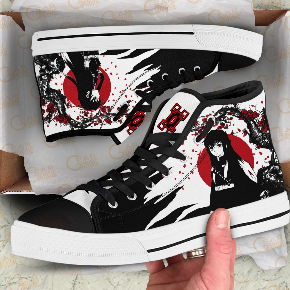 Muichiro High Top Shoes Custom Demon Slayer Sneakers Japan Style