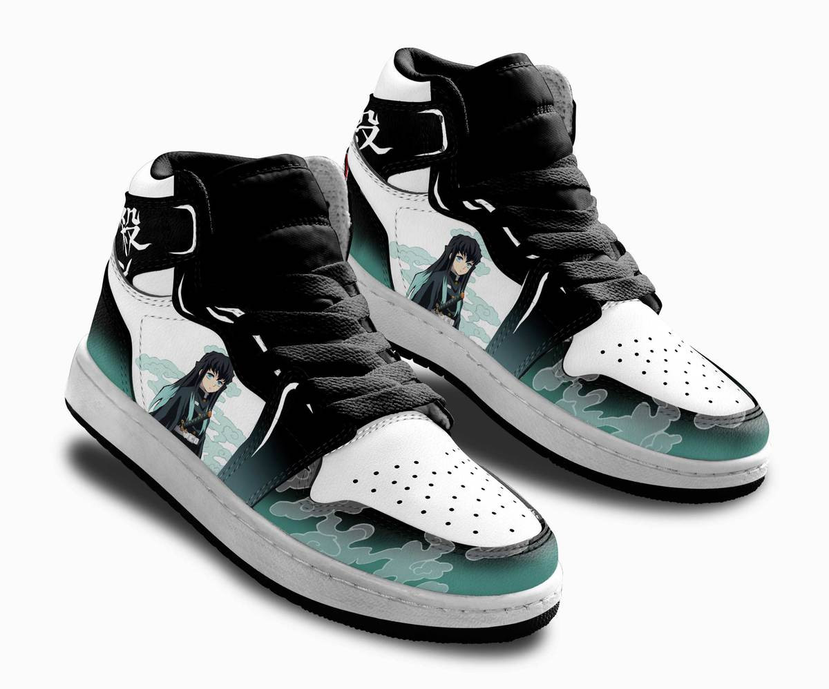 Muichiro Tokito Kids Sneakers Custom Anime Demon Slayer Shoes For Kids