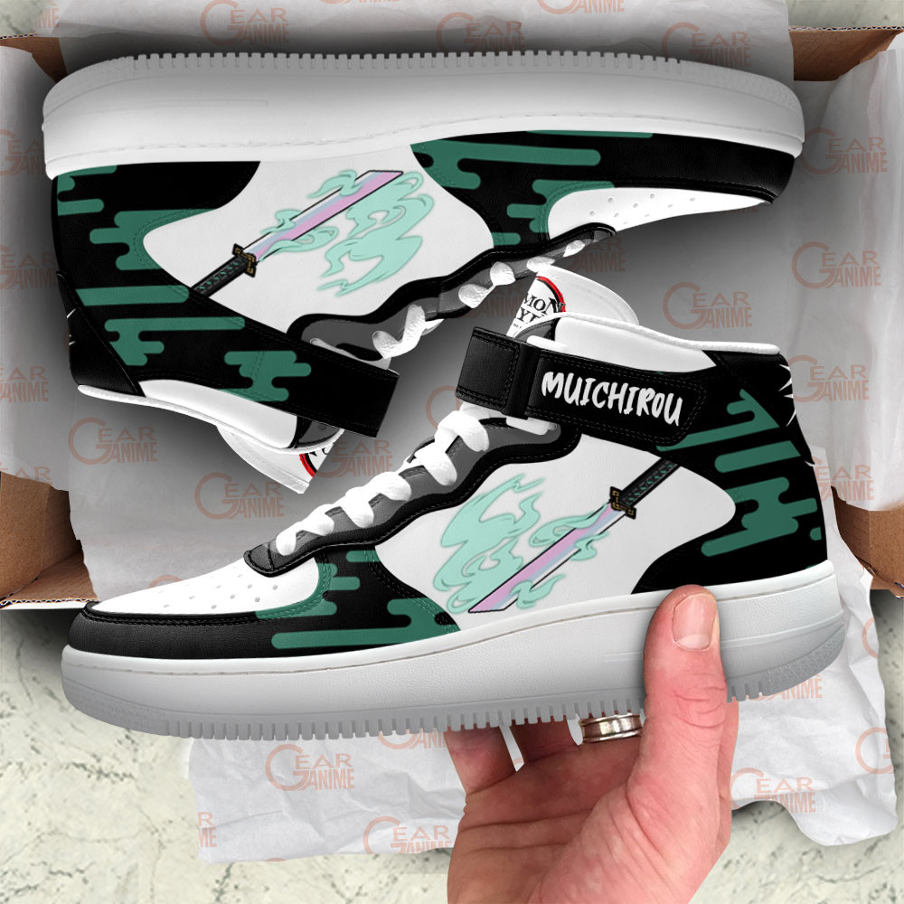 Muichiro Tokito Sneakers Air Mid Custom Anime Demon Slayer Shoes