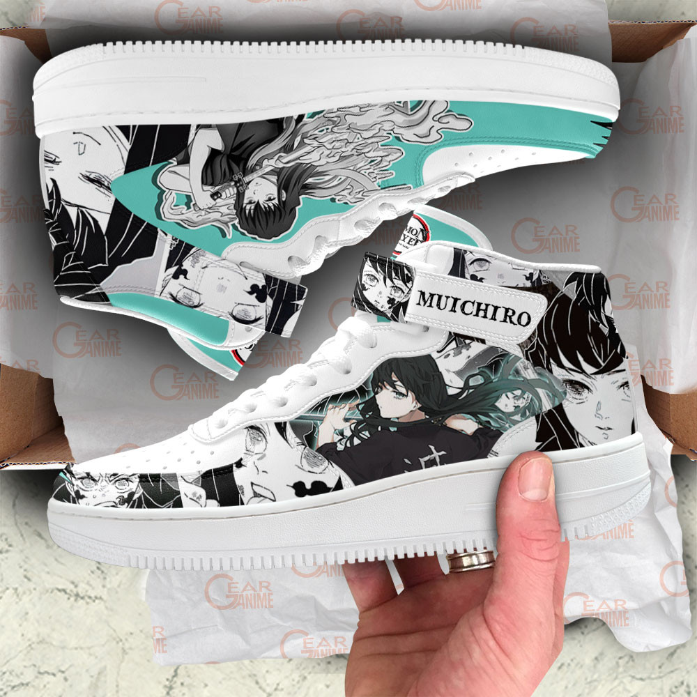 Muichiro Tokito Sneakers Air Mid Demon Slayer Anime Shoes Mix Manga