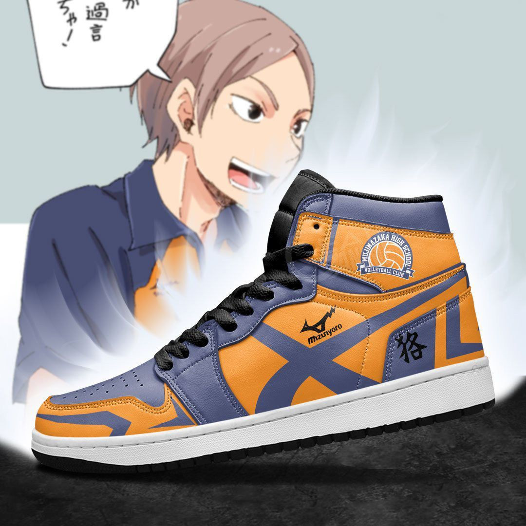 Mujinazaka High Haikyuu Anime 1 High Top Air Jordan Sneaker, Air Jordan Hightop