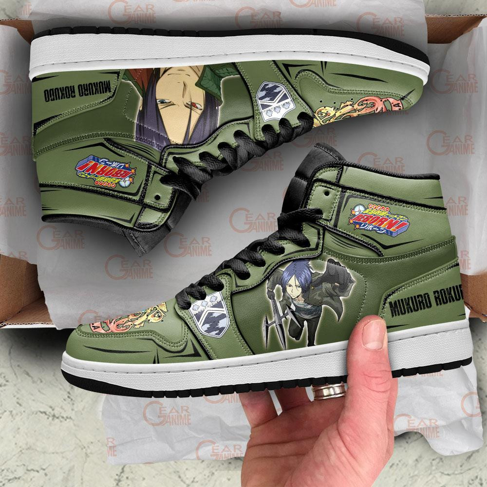 Mukuro Rokudo JD1s Sneakers Reborn Anime Shoes, Air Jordan Hightop