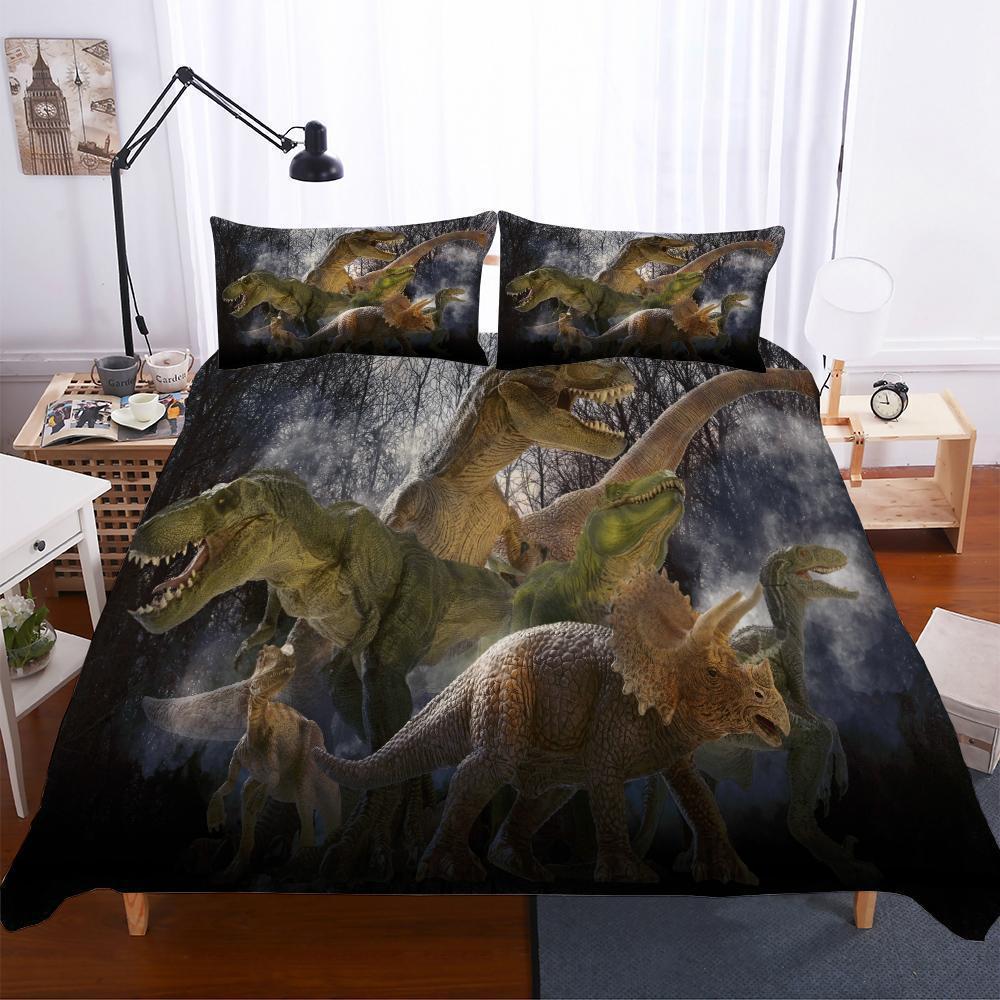 Multisize 3D Digital Print Lost World Jurassic Park Big Dinosaur Patterns 3D Customized Duvet Cover Bedding Set