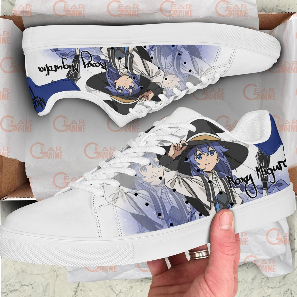 Mushoku Tensei Roxy Migurdia Skate Sneakers Custom Anime Shoes