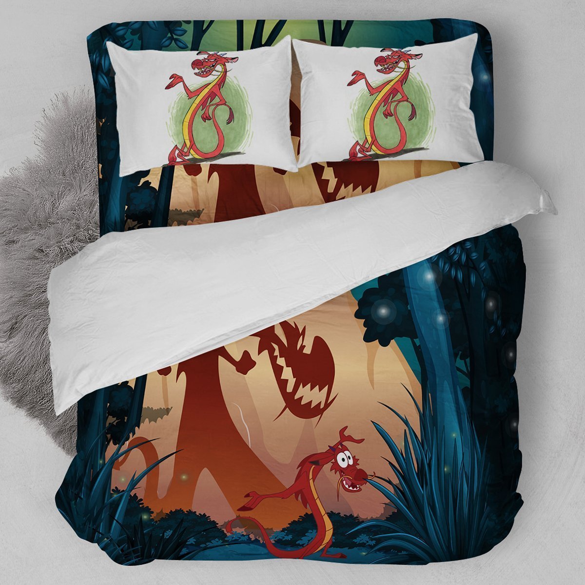 Mushu Dragon Duvet Cover Bedding Set