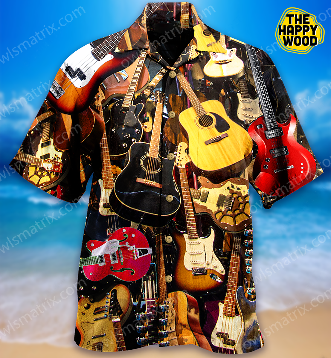 Music Guitar You Can Have Hawaiian Shirt Hawaii Beach Retro