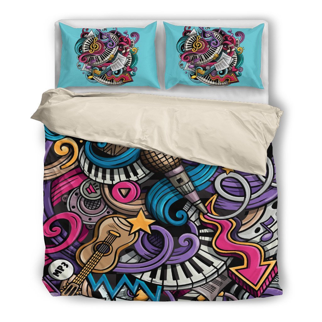 Music Instrument 3D Customized Duvet Cover Bedding Set
