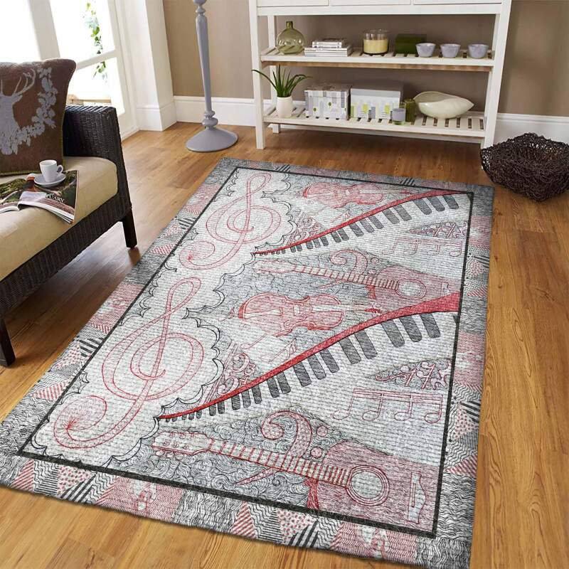 Musical Instrument Rectangle Rug