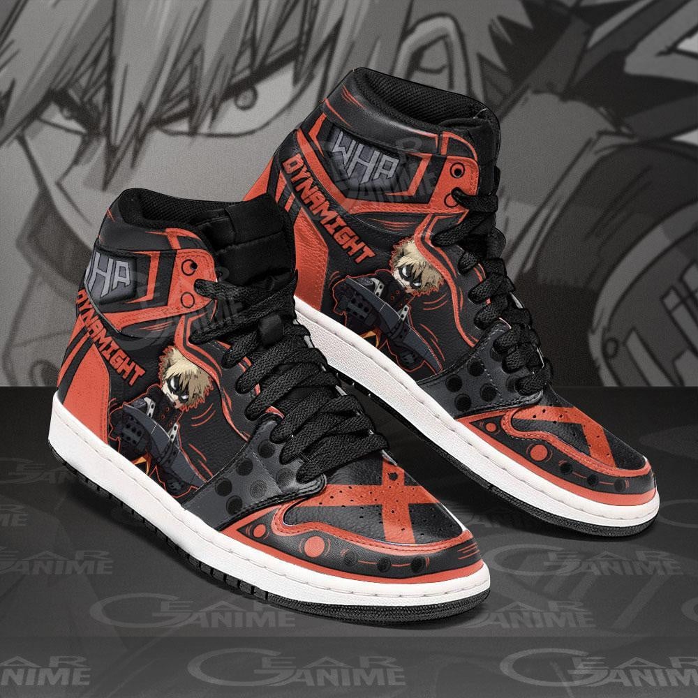Musketeer Katsuki Bakugo JD1s Sneakers Anime My Hero Academia Shoes, Air Jordan Hightop