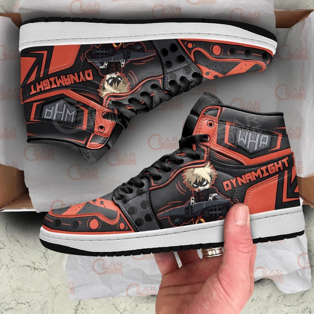 Musketeer Katsuki Bakugo JD1s Sneakers Anime My Hero Academia Shoes, Air Jordan Hightop