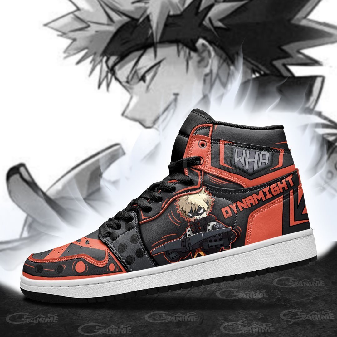 Musketeer Katsuki Bakugo JD1s Sneakers Anime My Hero Academia Shoes, Air Jordan Hightop