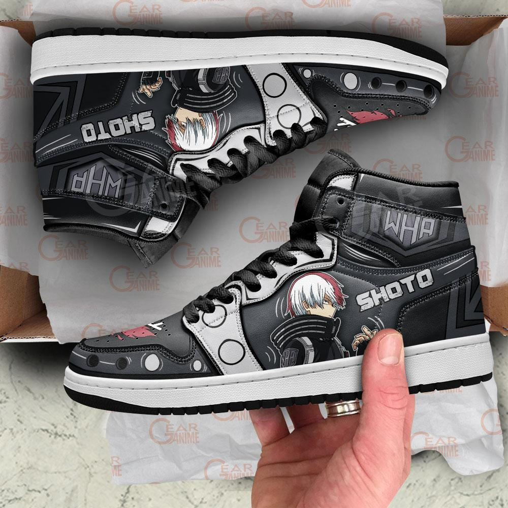 Musketeer Shoto Todoroki JD1s Sneakers Anime My Hero Academia Shoes, Air Jordan Hightop