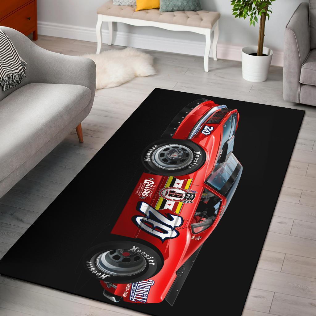 Mustang Race Car Muscle Car Art Area Rectangle Rug