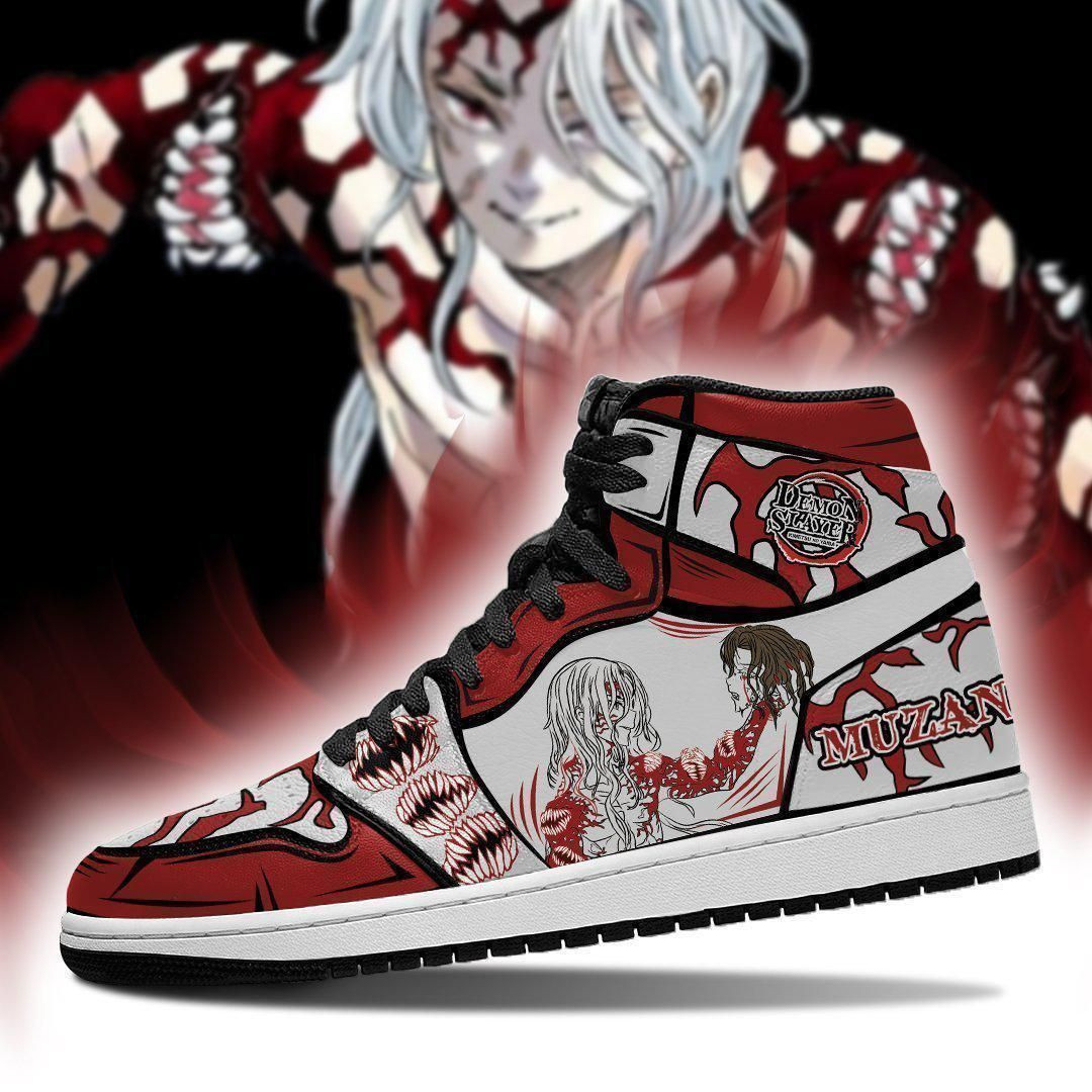 Muzan Kibutsuji Demon Slayer Anime 1 High Top Air Jordan Sneaker, Air Jordan Hightop
