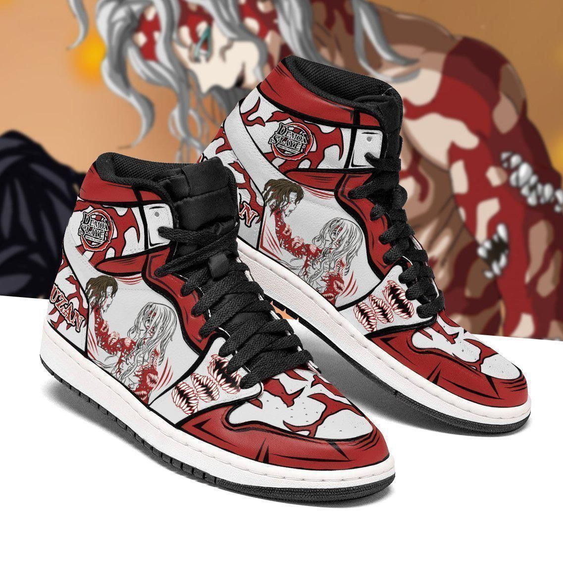 Muzan Kibutsuji Demon Slayer Anime 1 High Top Air Jordan Sneaker, Air Jordan Hightop