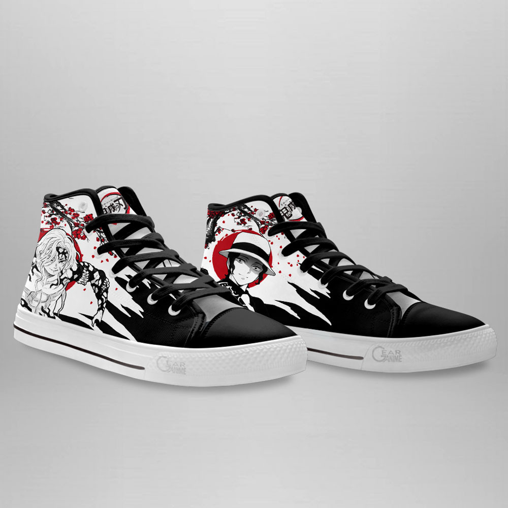 Muzan Kibutsuji High Top Shoes Custom Demon Slayer Sneakers Japan Style