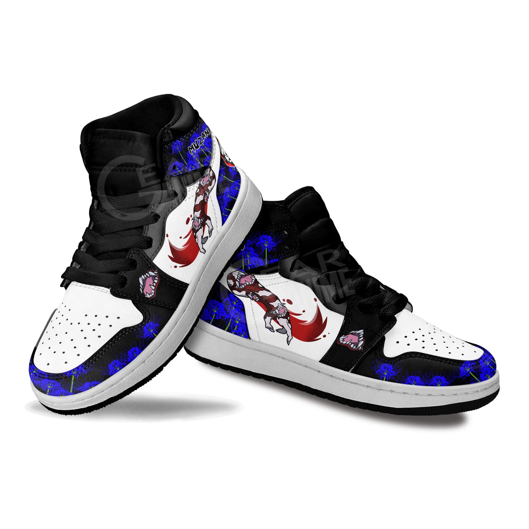 Muzan Kibutsuji Skills Kids Sneakers Demon Slayer Anime Shoes For Kids