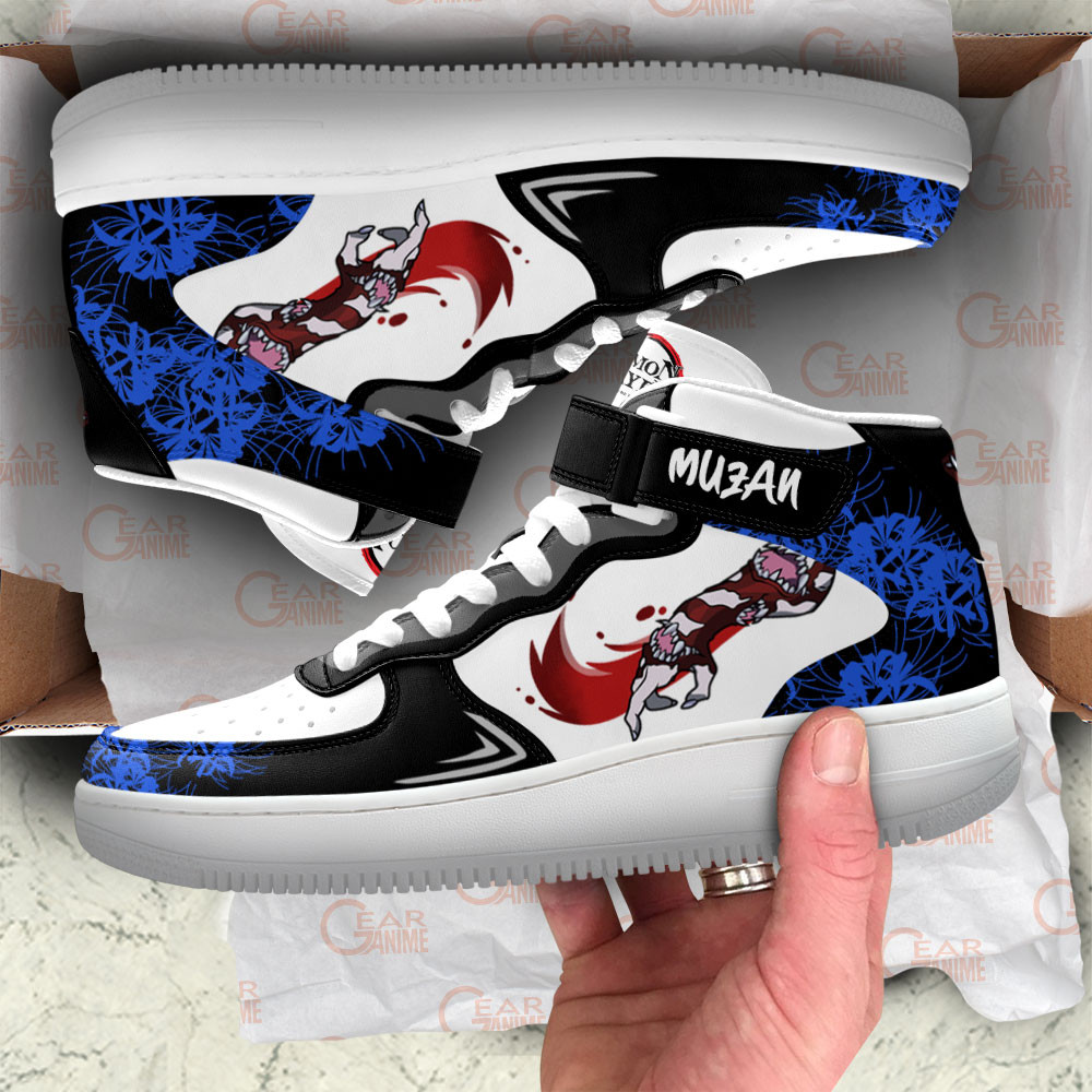 Muzan Kibutsuji Sneakers Air Mid Custom Anime Demon Slayer Shoes