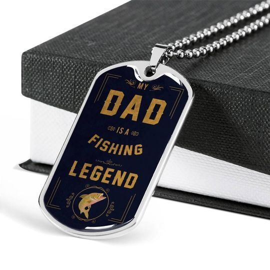 My Dad Always Hard For My Batter Future Dog Tag Necklace Gift For Dad