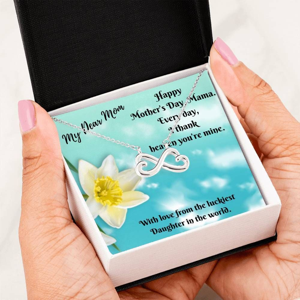 My Dear Mom Infinity Heart Necklace Gift For Mom