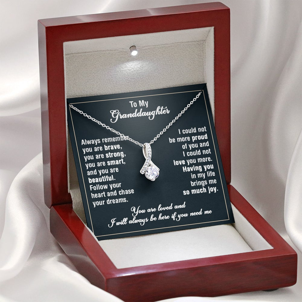 My Granddaughter, Brave, Strong and Smart, Beautiful – Alluring Beauty Necklace