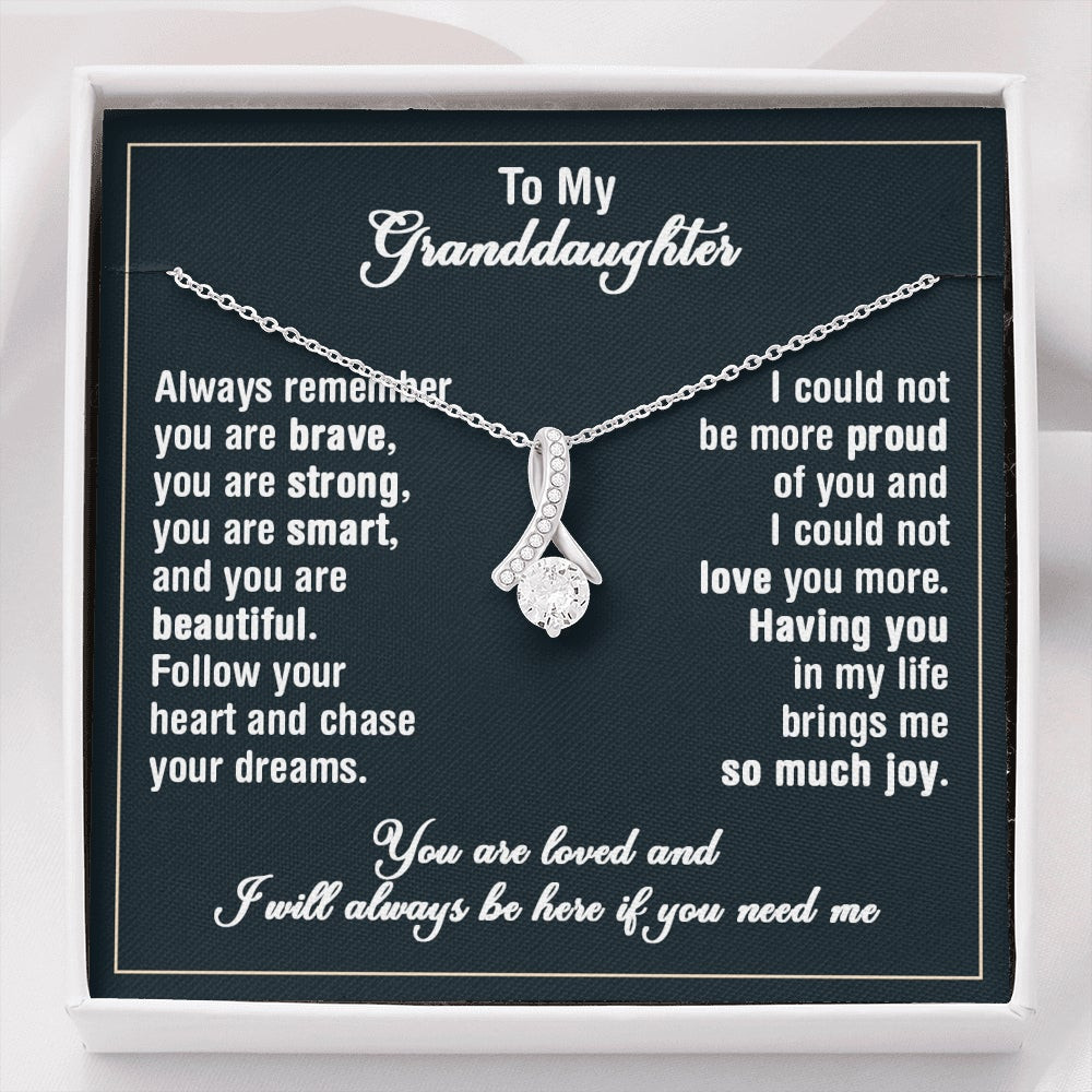 My Granddaughter, Brave, Strong and Smart, Beautiful – Alluring Beauty Necklace