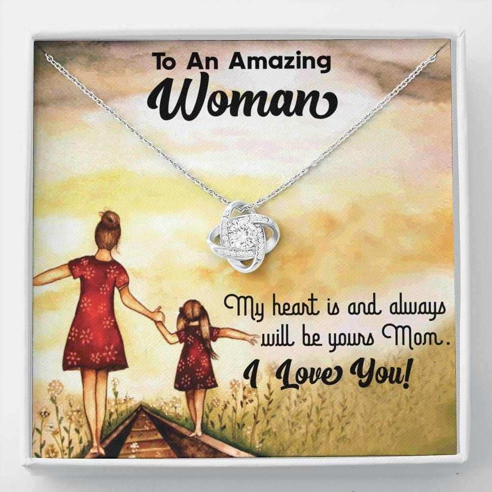 My Heart Is And Always Will Be Yours Love Knot Necklace For Mom