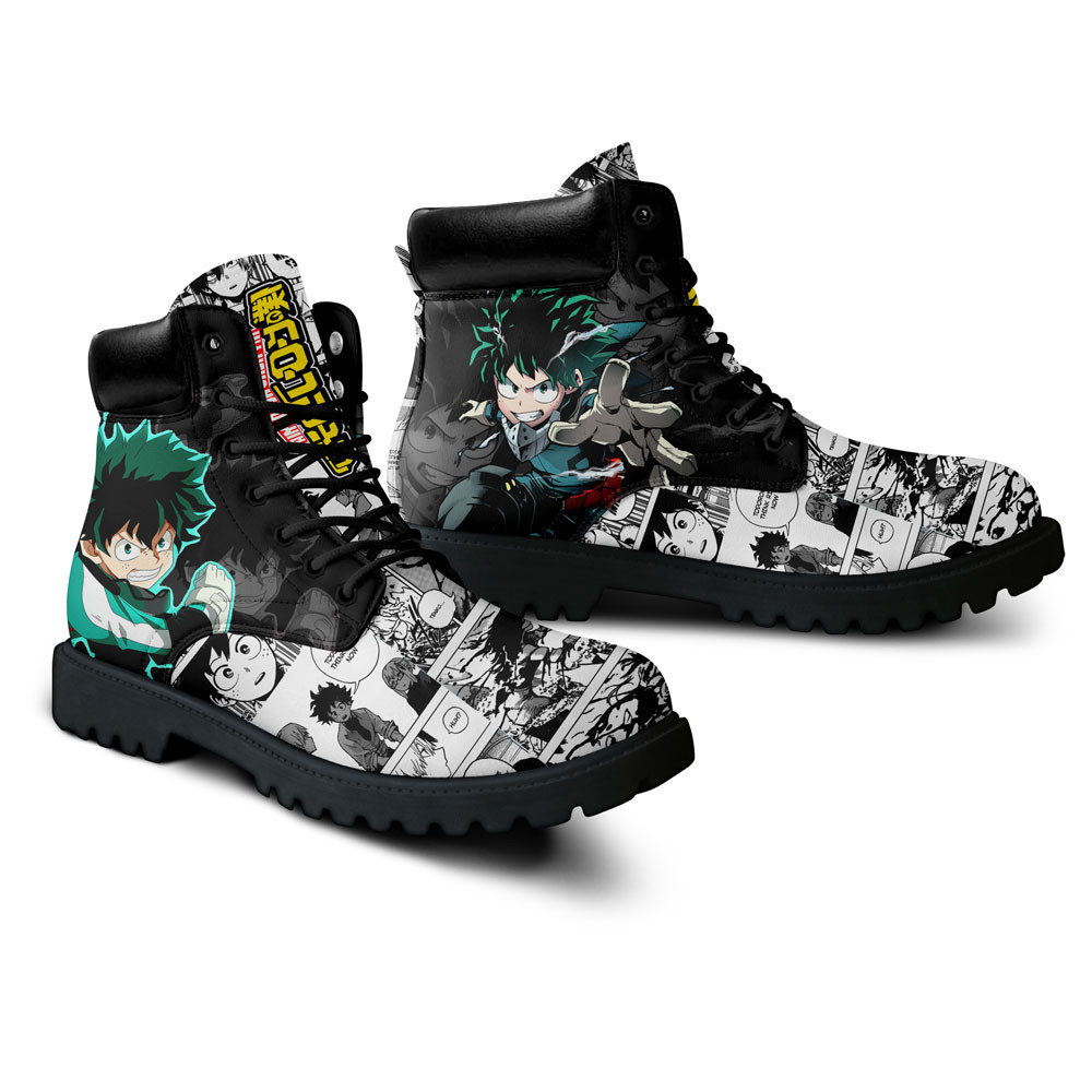 My Hero Academia Deku Boots Anime Custom Shoes