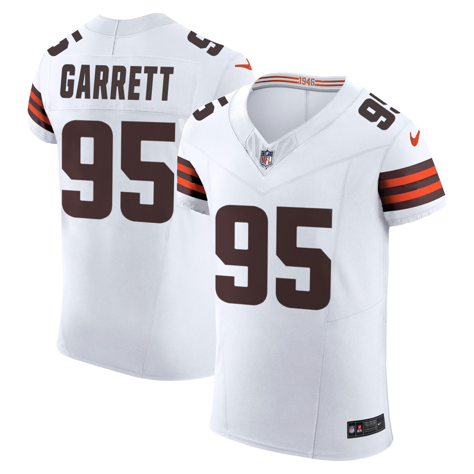 Myles Garrett Men's Cleveland Browns Vapor Elite White Jersey - All Stitched