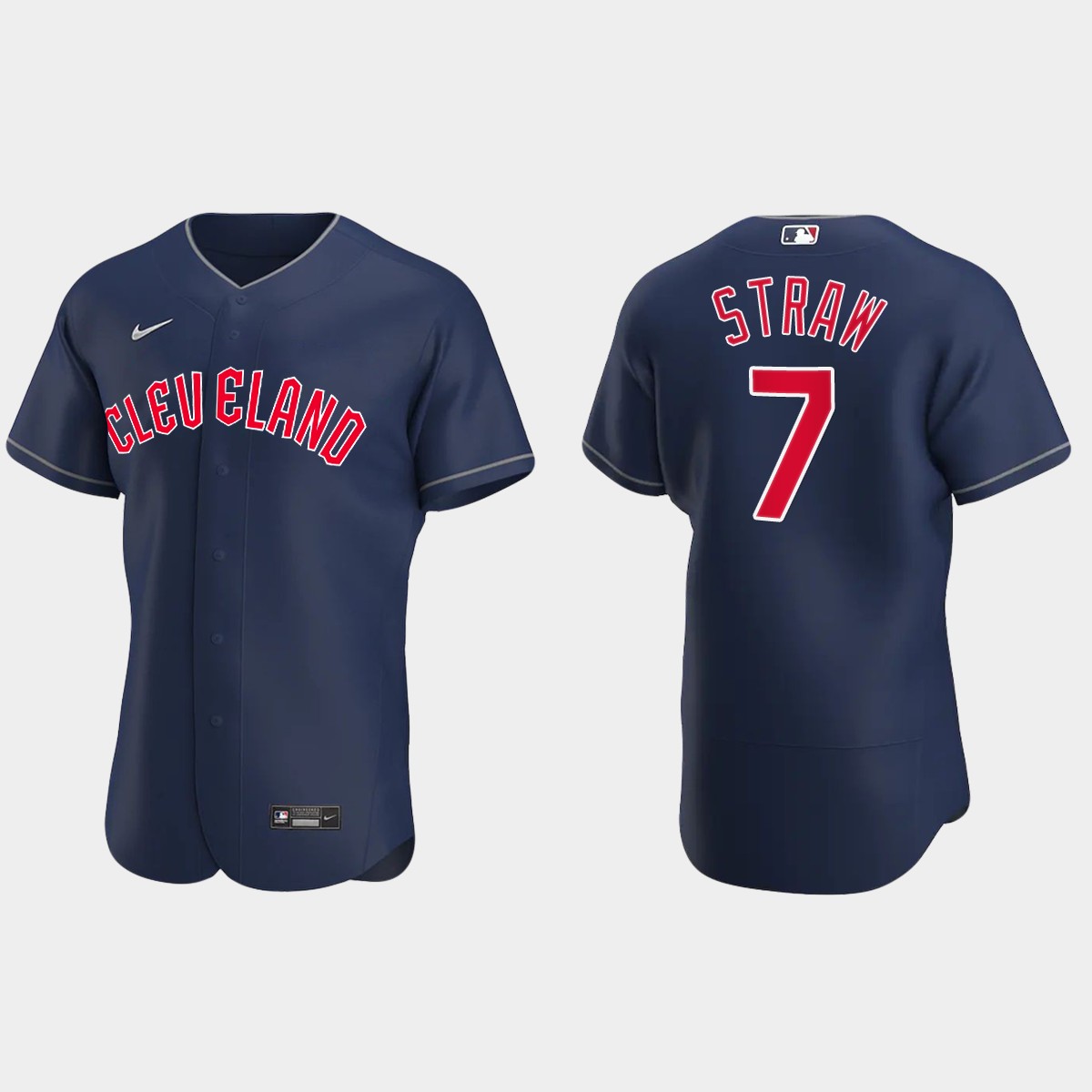 Myles Straw Cleveland Guardians 2022 Alternate Jersey - Navy