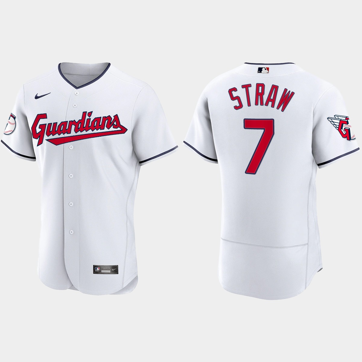 Myles Straw Cleveland Guardians 2022 Home Jersey - White