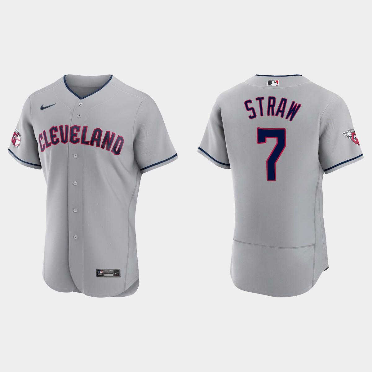 Myles Straw Cleveland Guardians Jersey - Gray