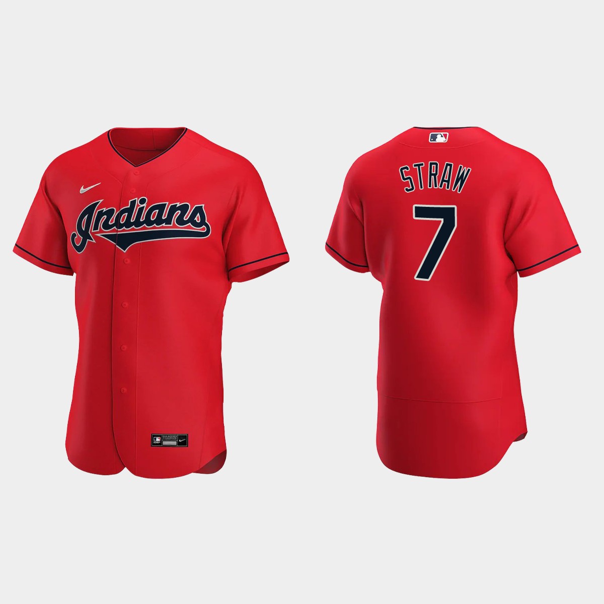 Myles Straw Cleveland Indians Alternate Jersey - Red