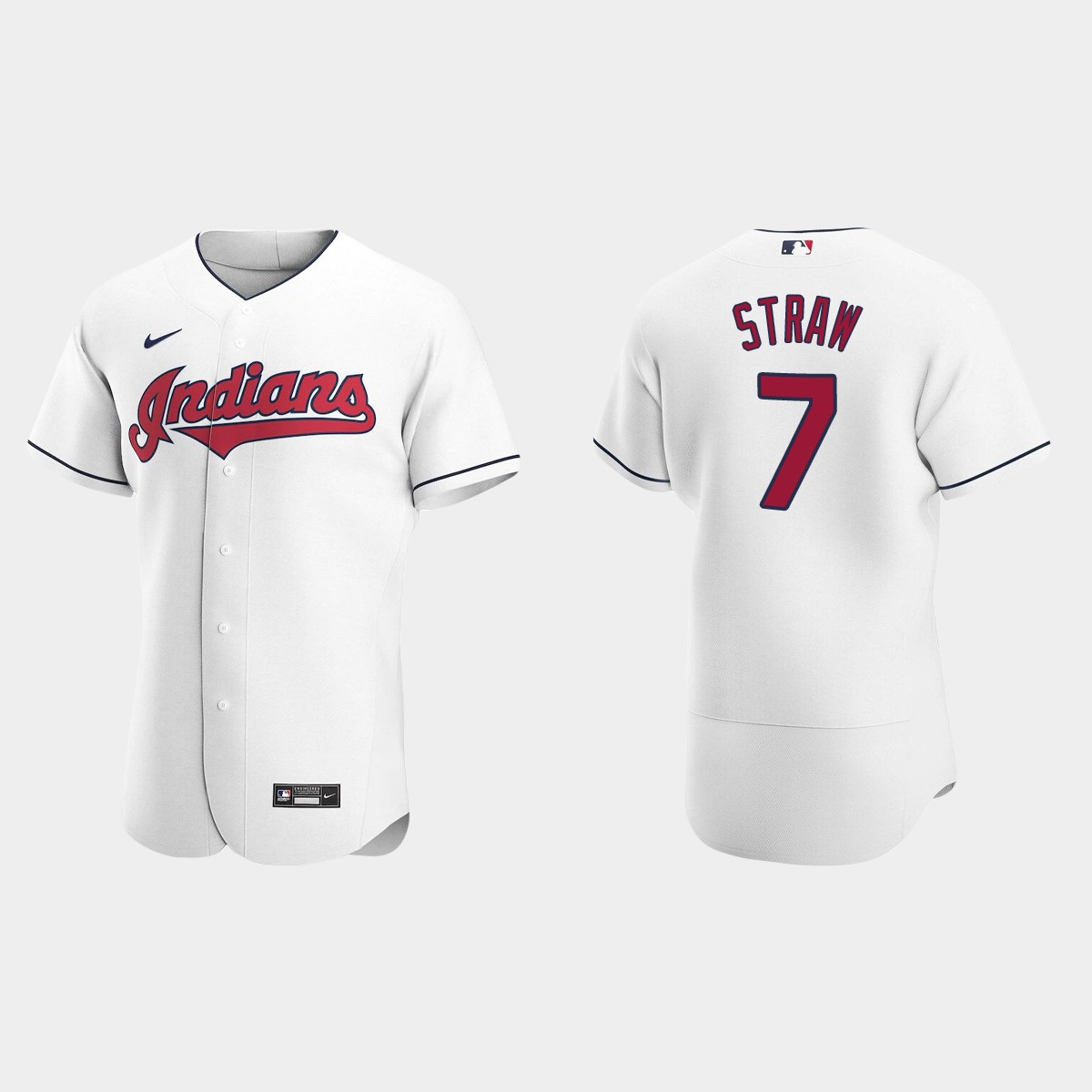 Myles Straw Cleveland Indians Home Jersey - White