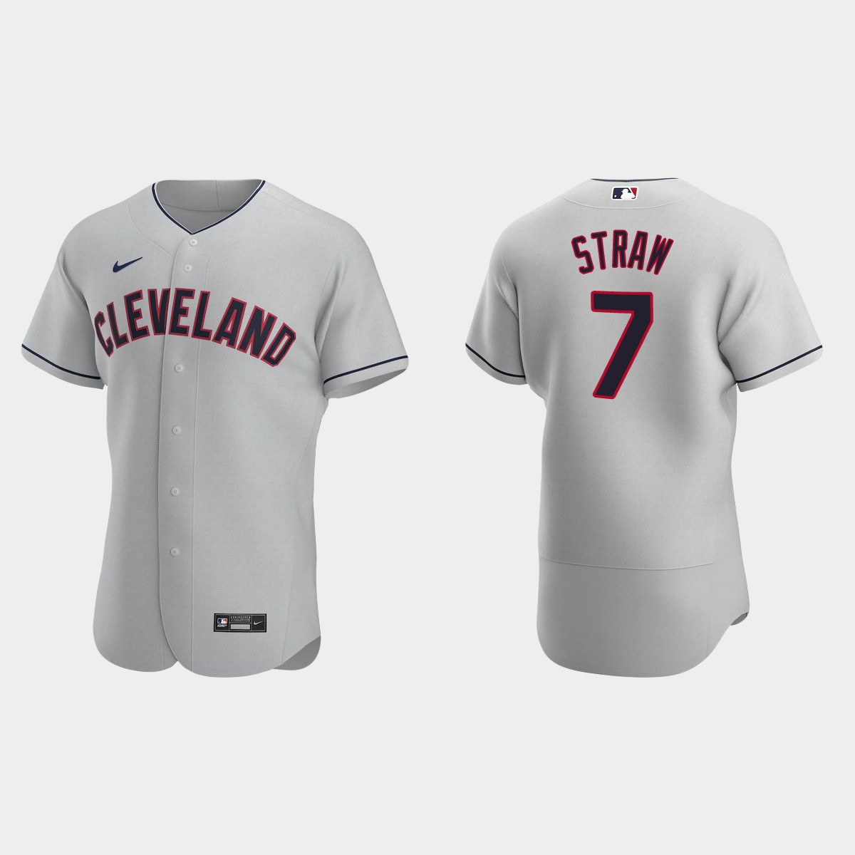 Myles Straw Cleveland Indians Road Jersey - Gray