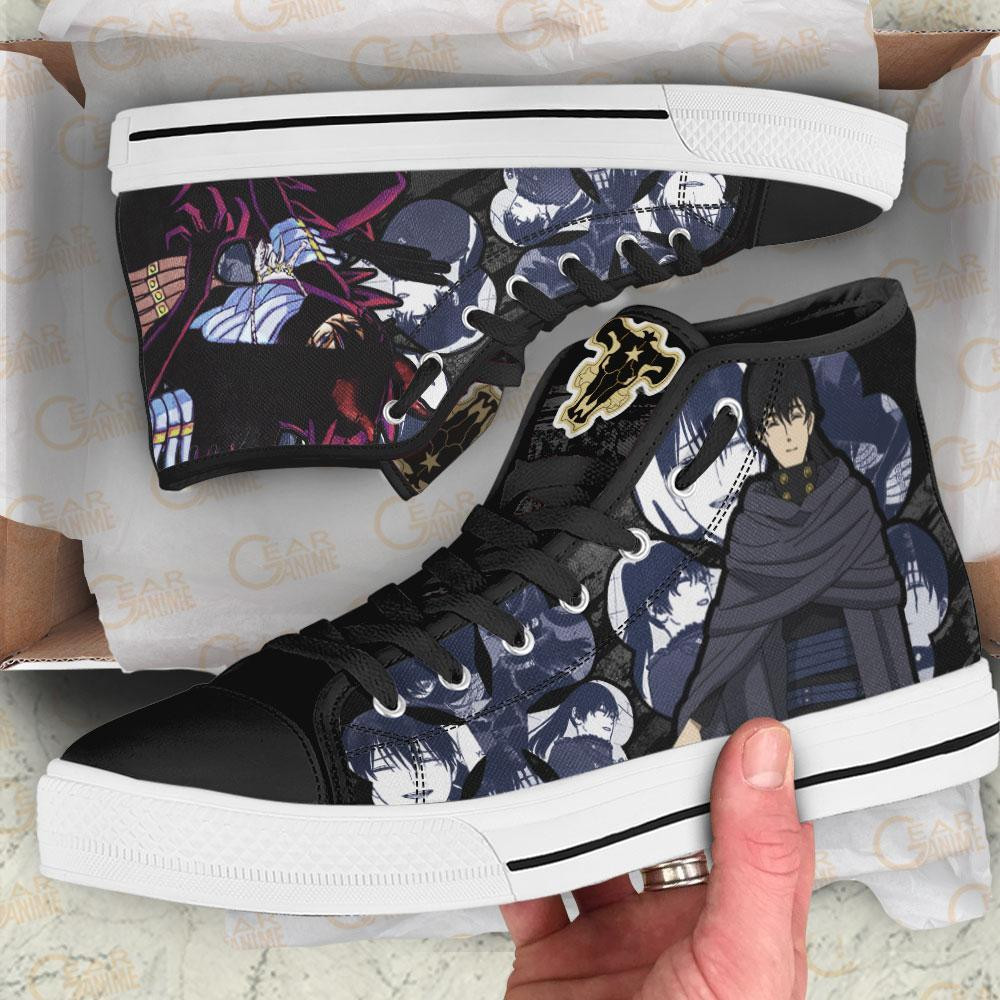 Nacht Faust High Top Shoes Custom Manga Anime Black Clover Sneakers