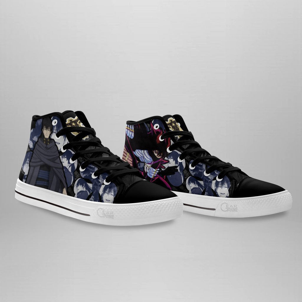 Nacht Faust High Top Shoes Custom Manga Anime Black Clover Sneakers