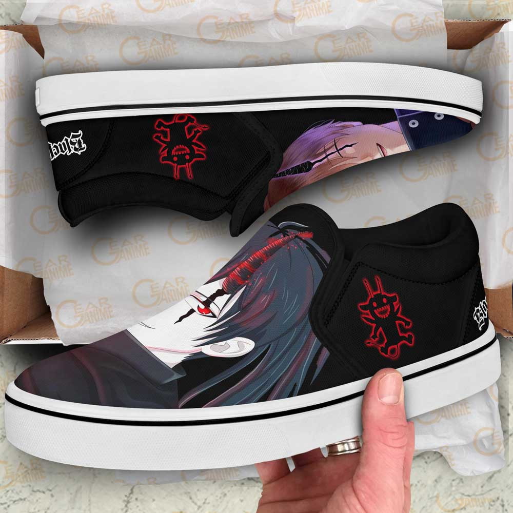 Nacht Faust Slip-On Shoes Canvas Custom Anime Black Clover Shoes