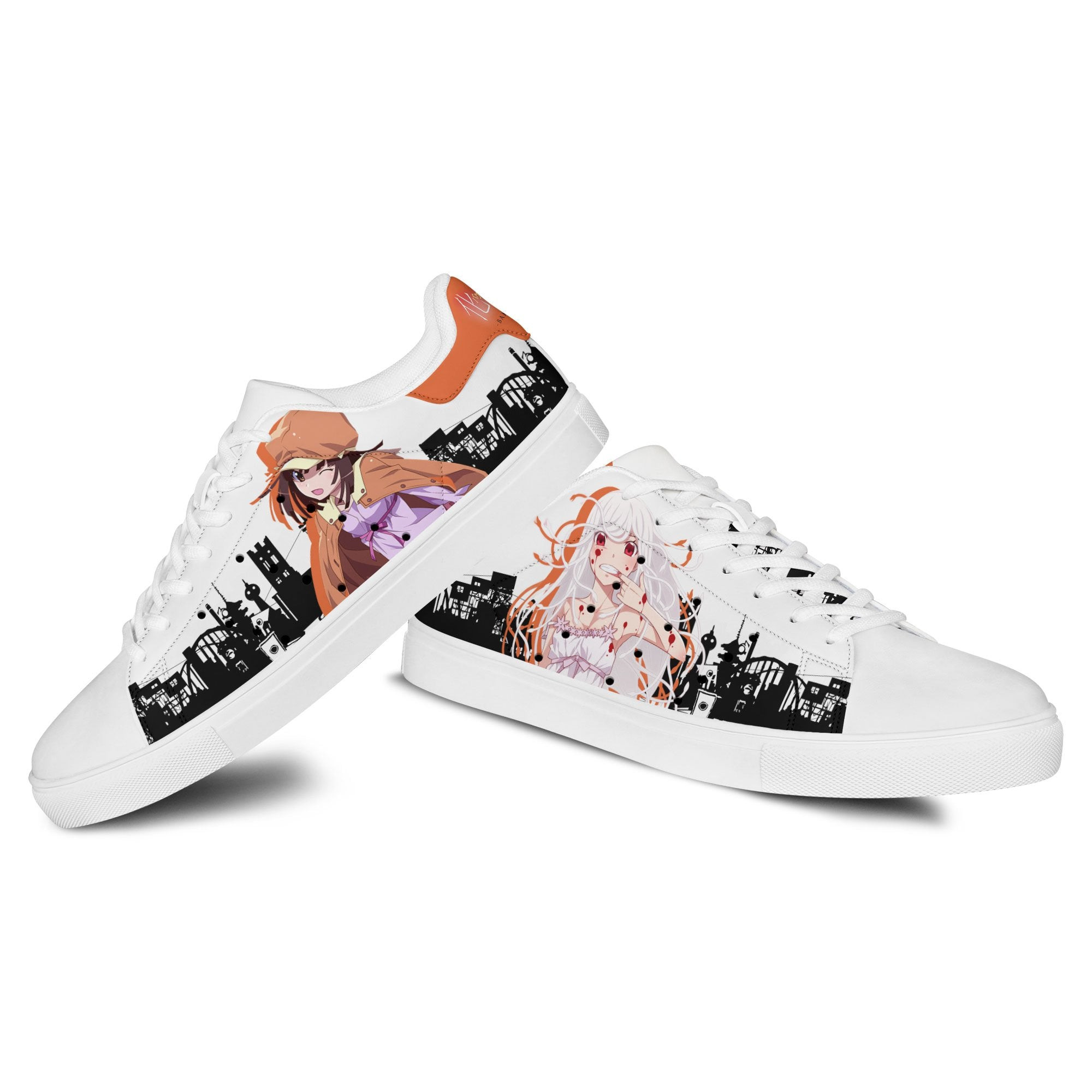 Nadeko Sengoku Skate Sneakers Custom Anime Bakemonogatari Shoes