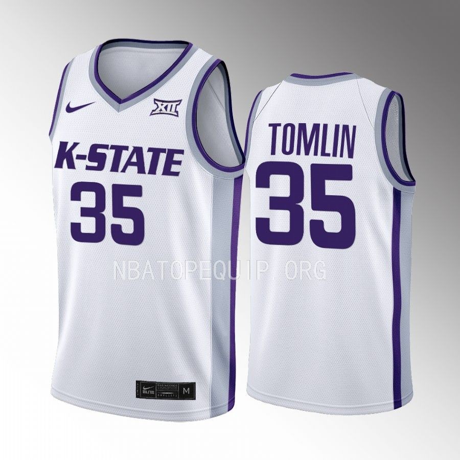 Nae'Qwan Tomlin Kansas State Wildcats White Jersey 2022-23 College